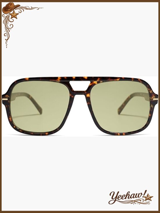 Retro Square Aviator Sunglasses Unisex Oversized UV Protection Classic main image 4